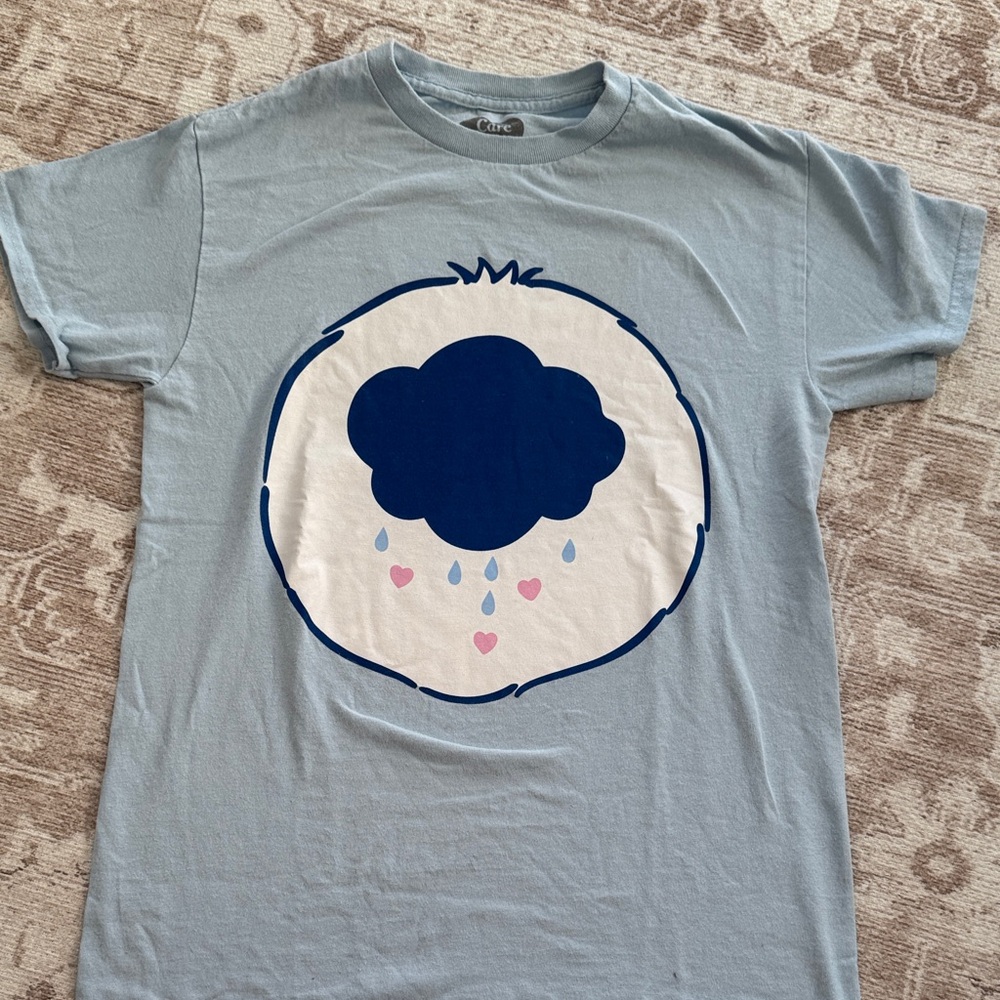 Care Bears Grumpy Bear size S shirt blue cloud